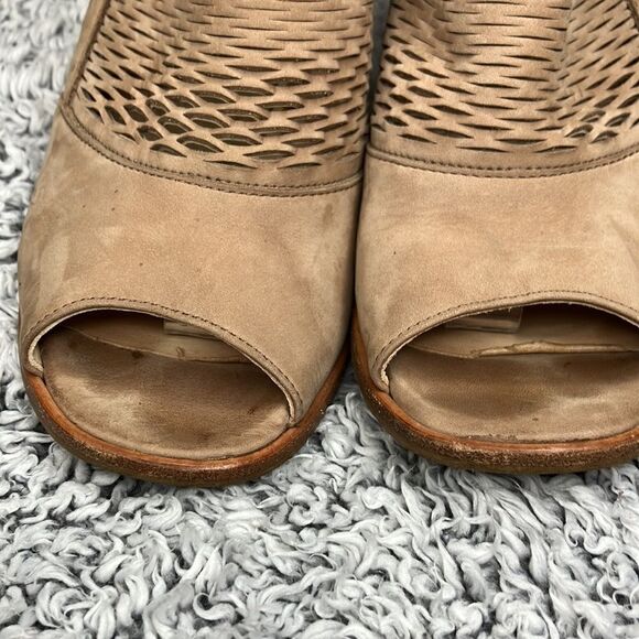 PAUL GREEN 7.5 Willow Peep Toe Bootie Boot Perforated - Picture 3 of 12